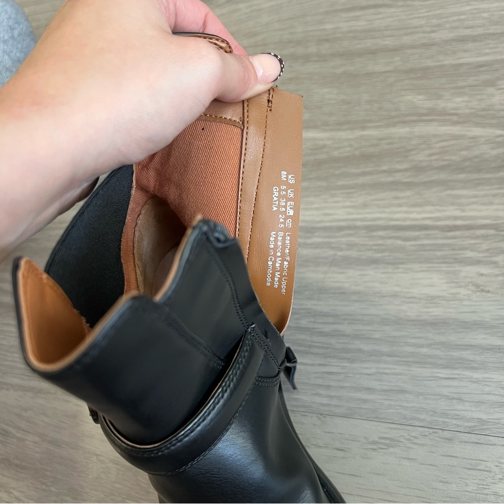 Franco Sarto, Gratia, Black, Leather, Buckle Boots | Women’s 8 - Picture 7 of 7